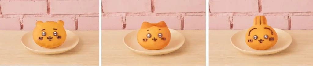 ちいかわパン、ハチワレパン、うさぎパン　