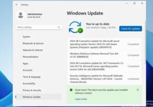 アップデート時の再起動が不要に…試験機能が業務用Windows 11に提供　サーバー向け機能がプレビュー提供へ