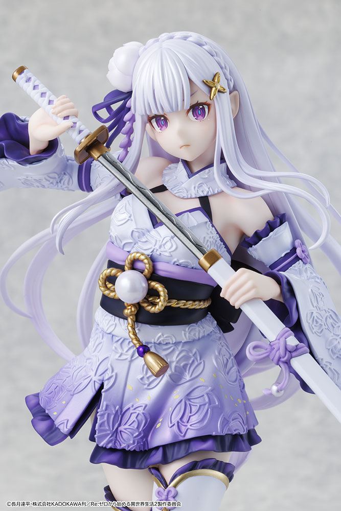 『リゼロ』のエミリアが“戦装束”でフィギュア化!刀を抜く姿と決意秘める表情で緊張感を演出