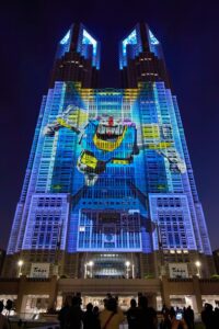 都庁のプロジェクションマッピング、累計観覧60万人突破　GWに『ガンダム』を放映