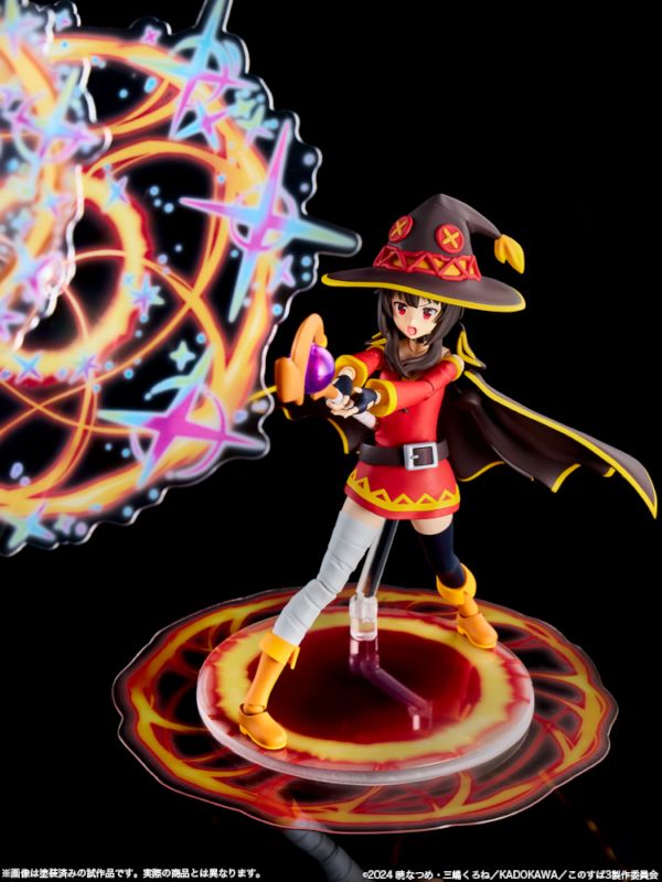 爆裂魔法もぶっ放せる!このすば「めぐみん」プラモフィギュア再販…水着付け替えや“照れ顔”に対応