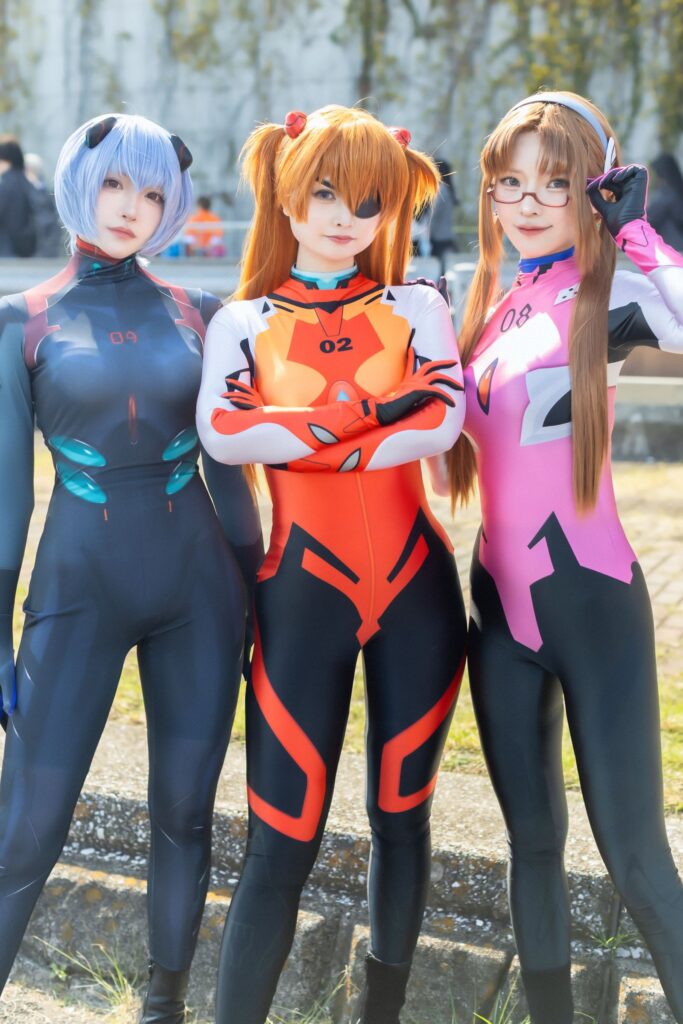 【コスプレ】エヴァンゲリオンのアスカ&レイ&マリを発見!AJフォトレポート【番外編】