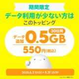 povoが「550円で0.5GB」新トッピングを提供　受付終了するドコモのirumoと同内容