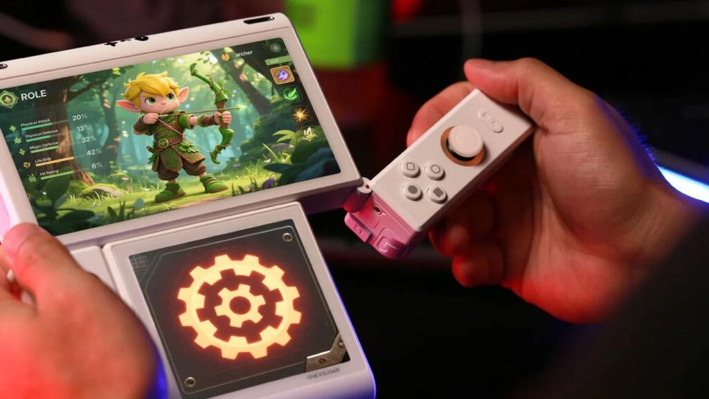 PSP風にもなり、3DS風にもなる…変形する携帯ゲーム機、海外企業がクラファン実施