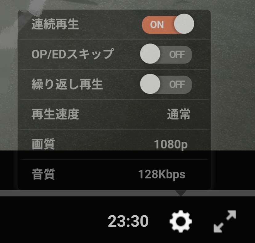 スキップのオンオフ変更機能（設定は引き継がれる）